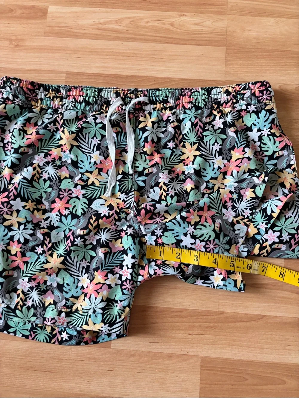 Chubbies Swim Trunks with Pastel Tropical Floral Print